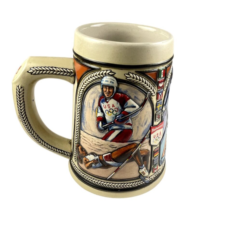 Budweiser 1992 US Olympic Team Beer Stein Mug Collectible Tankard Vintage u